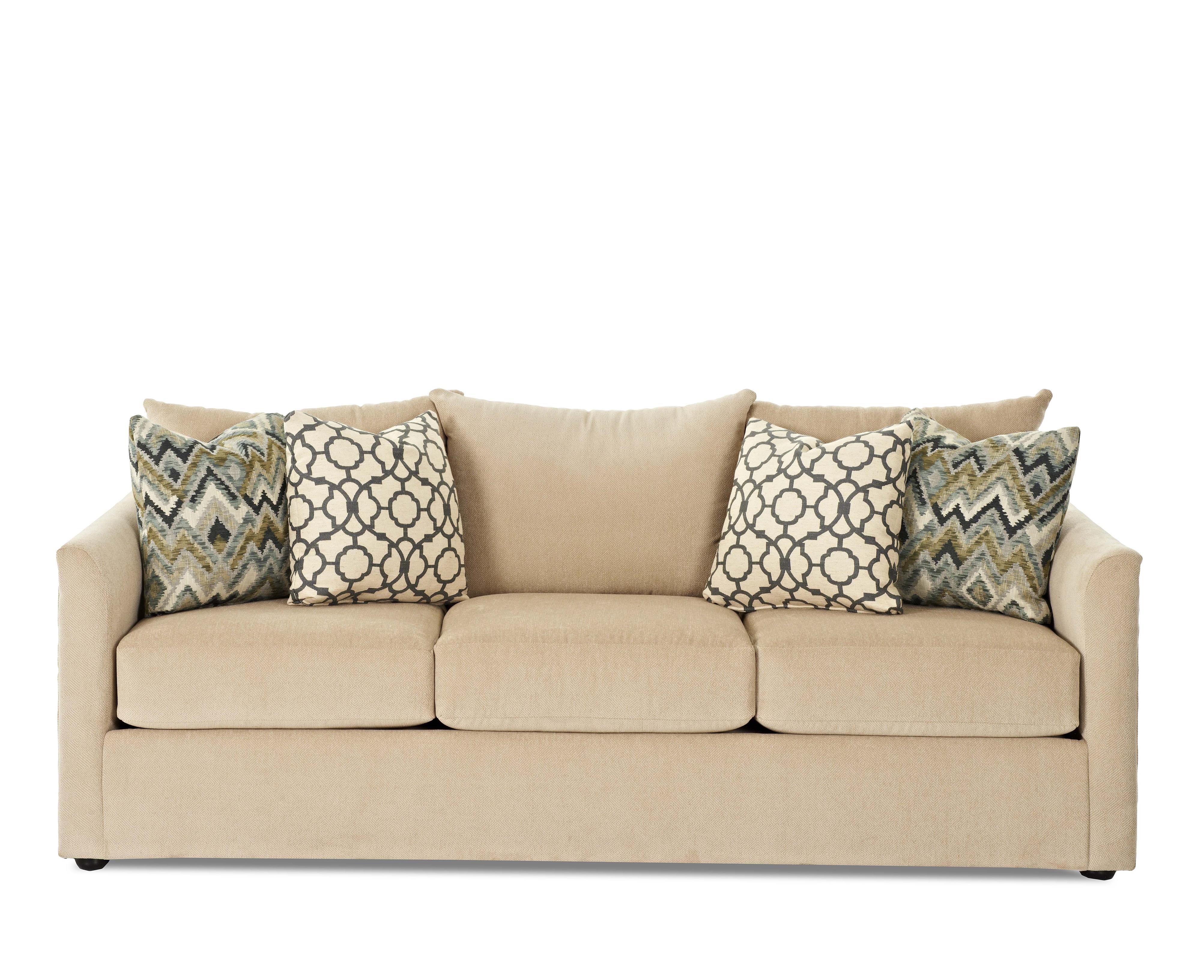 Klaussner Atlanta K27800 S Transitional Sofa with Tuxedo Arms Suburban Furniture Sofas